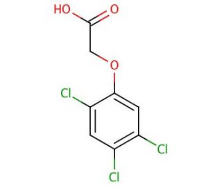 2,4,5-Trichlorophenoxyacetic Acid (CAS 93-76-5) - chemical structure image