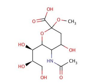 2-O-Methyl-&beta;-D-N-acetylneuraminic Acid (CAS 23755-35-3) - chemical structure image