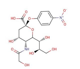 2-O-(p-Nitrophenyl)-&alpha;-D-N-glycolylneuraminic Acid - chemical structure image