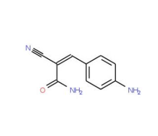 (2Z)-3-(4-aminophenyl)-2-cyanoacrylamide - chemical structure image