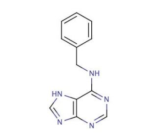 6-Benzylaminopurine (CAS 1214-39-7) - chemical structure image